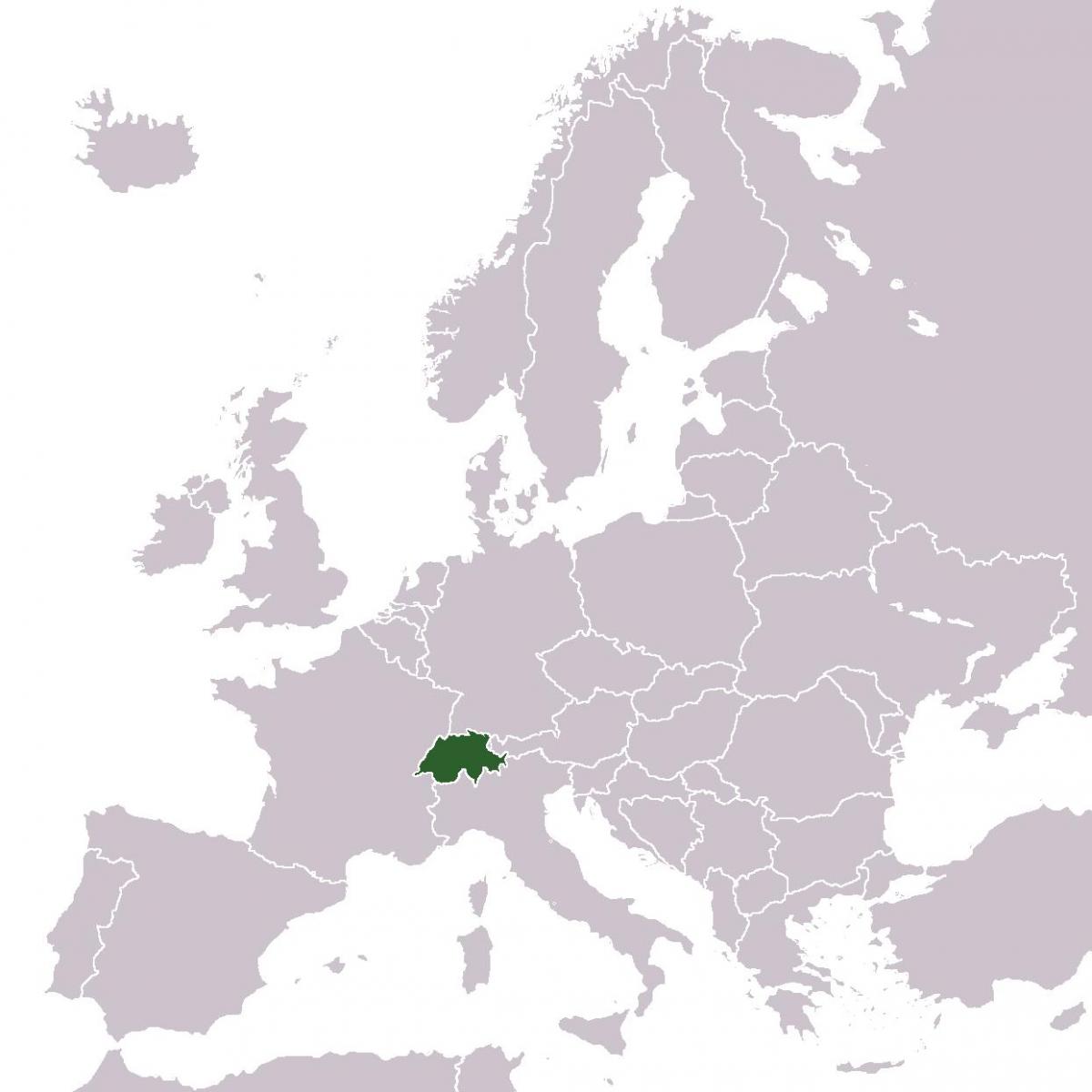 sveits sted i europa kart