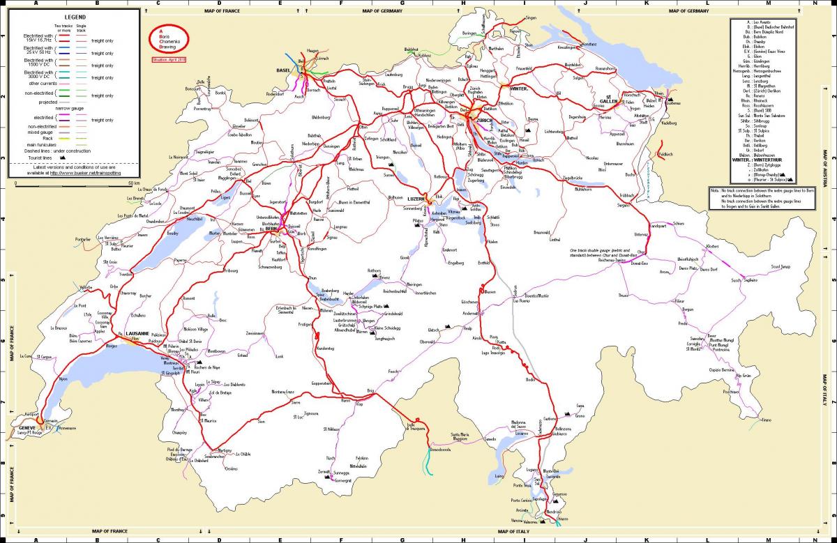 togreiser i sveits kart