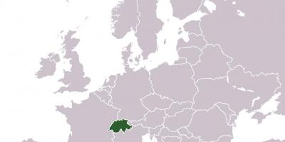 Sveits sted i europa kart