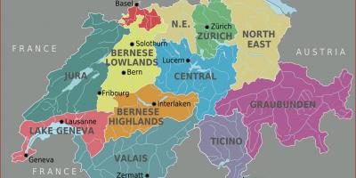 Sveits attraksjon kart